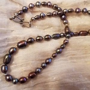Silver & Pearl Bead Necklace